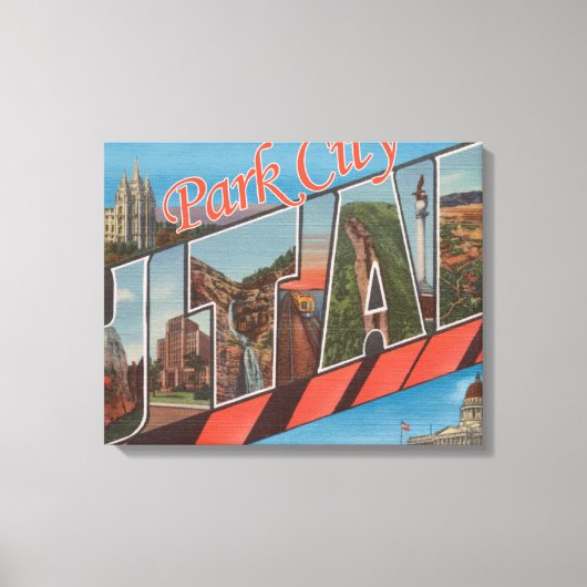 Park City, Utah - Grote letterscènes Canvas Afdruk (Voorkant)