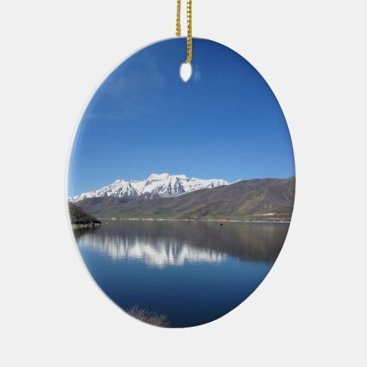 Park City Utah Mountain Uitzicht Keramisch Ornament (Rechts)