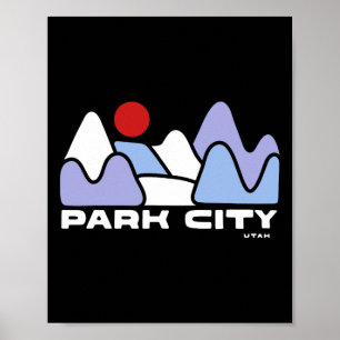 Park City Utah Mountain Wandelen Skiën Winter Spor Poster