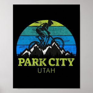 Park City Utah Mountainbiken Mtb Reis Vakantie Poster