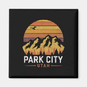 Park City Utah Mountains Ski Hiking Camping Trip S Magneet (Voorkant)
