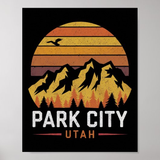 Park City Utah Mountains Ski Hiking Camping Trip S Poster (Voorkant)