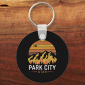 Park City Utah Mountains Ski Hiking Camping Trip S Sleutelhanger (Voorkant)
