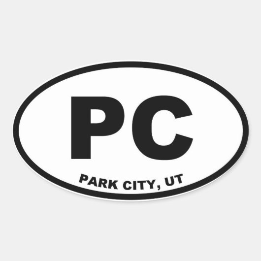 Park City Utah Ovale Sticker (Voorkant)