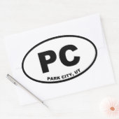 Park City Utah Ovale Sticker (Envelop)