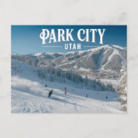 Park City Utah Pret Skiën Besneeuwde Bergen