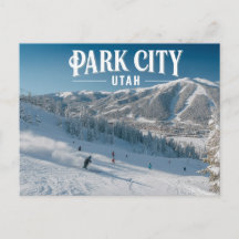Park City Utah Pret Skiën Besneeuwde Bergen