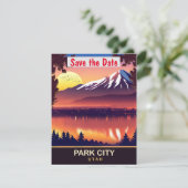 Park City, Utah, Reisansichtkaart Save The Date (Staand voorkant)