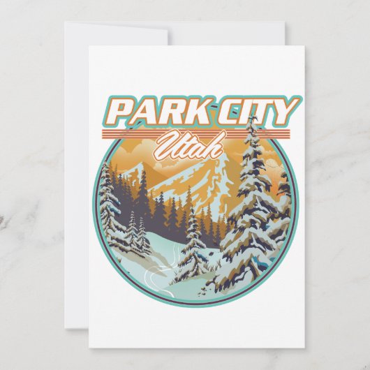 Park City Utah Reislogo Kaart (Voorkant)