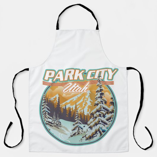 Park City Utah Reislogo Schort (Voorkant)