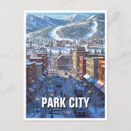 Park City Utah Reizen Briefkaart