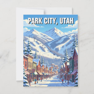 Park City Utah Reizen Briefkaart