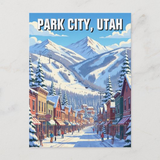 Park City Utah Reizen Briefkaart (Voorkant)