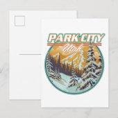 Park City Utah Reizen Logo Uitnodiging Briefkaart (Voorkant / Achterkant)