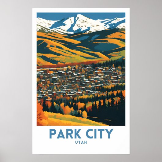 Park City Utah Reizen Poster (Voorkant)