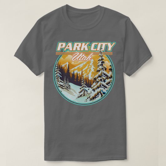 Park City Utah Reizen T-shirt (Design voorkant)