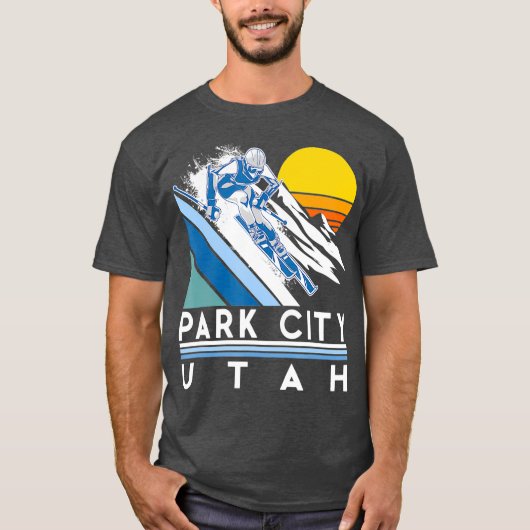 Park City Utah Retro Ski T-shirt (Voorkant)