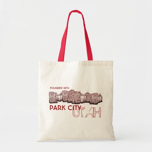 Park City Utah rode themazak oude gebouwen Tote Bag (Voorkant)