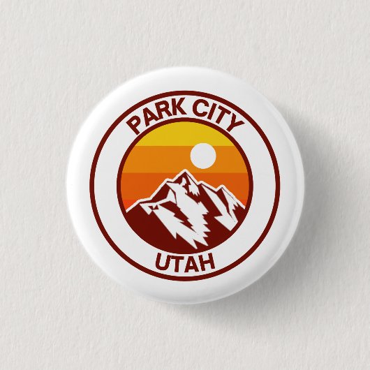 PARK CITY UTAH RONDE BUTTON 3,2 CM (Voorkant)