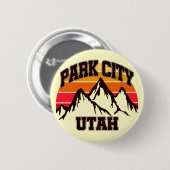Park City, Utah Ronde Button 5,7 Cm (Voorkant /achterkant)