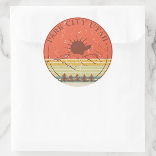 Park City Utah  Ronde Sticker (Tas)