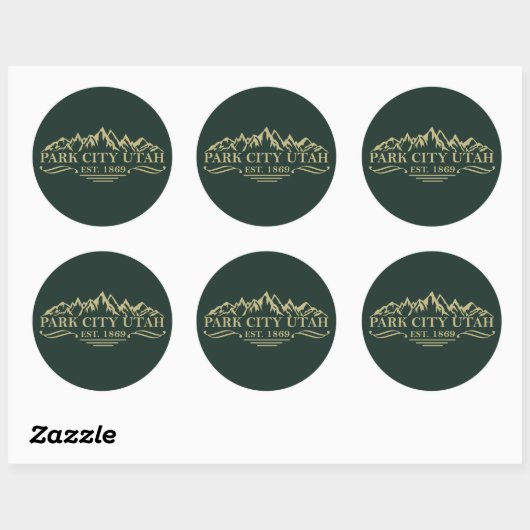 Park City Utah Ronde Sticker (Vel)