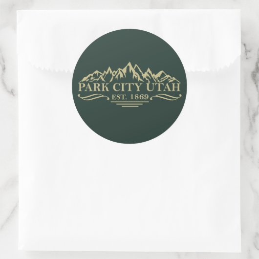 Park City Utah Ronde Sticker (Tas)