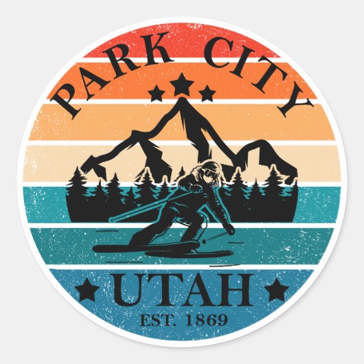 Park City Utah  Ronde Sticker (Voorkant)