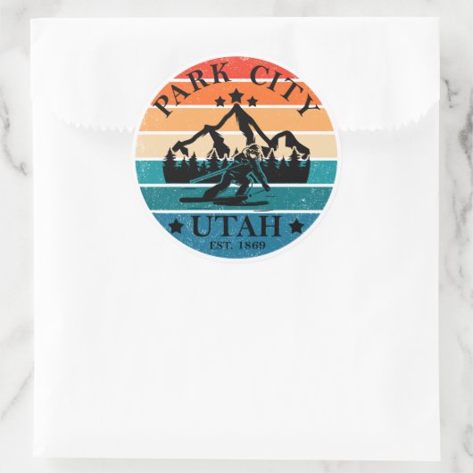 Park City Utah  Ronde Sticker (Tas)