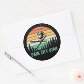Park City Utah Ronde Sticker (Envelop)