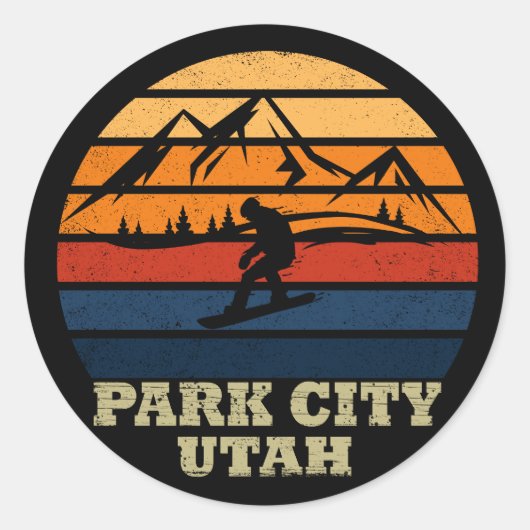 Park City Utah  Ronde Sticker (Voorkant)