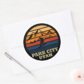 Park City Utah  Ronde Sticker (Envelop)