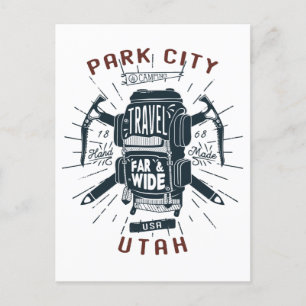 Park City Utah-rugzak Briefkaart