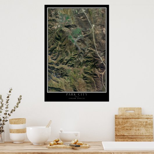 Park City Utah Satellite Poster Map (Keuken)