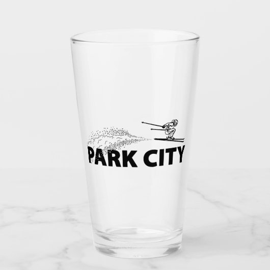 Park City Utah Schansspringer Glas (Voorkant)