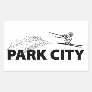 Park City Utah Schansspringer Rechthoekige Sticker