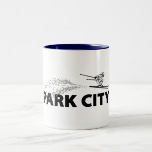 Park City Utah Schansspringer Tweekleurige Koffiemok