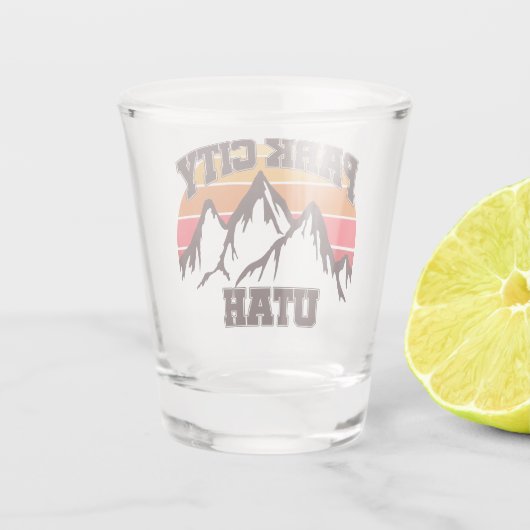 Park City, Utah Shot Glas (Achterkant)