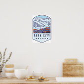 Park City Utah Ski Badge Poster (Keuken)