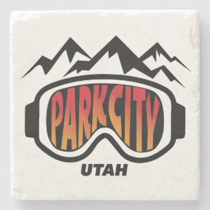 Park City Utah ski-ontwerp marmer onderzetter