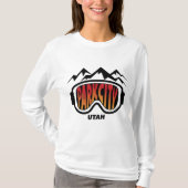 Park City Utah ski-ontwerp op t-shirt met lange mo (Voorkant)