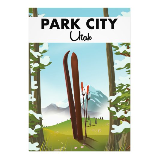 Park City Utah Ski poster (Voorkant)