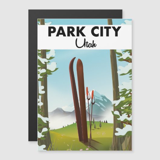 Park City Utah Ski poster (Voorkant / Achterkant)