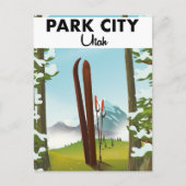 Park City Utah Ski poster Briefkaart (Voorkant)