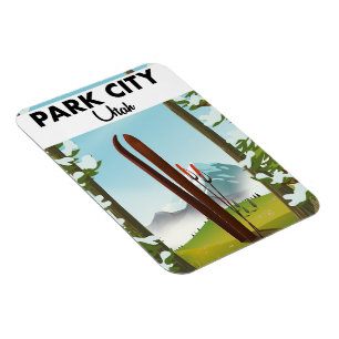 Park City Utah Ski poster Magneet