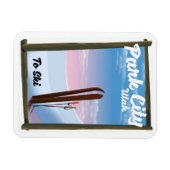 Park city Utah Ski reisposter Magneet (Horizontaal)