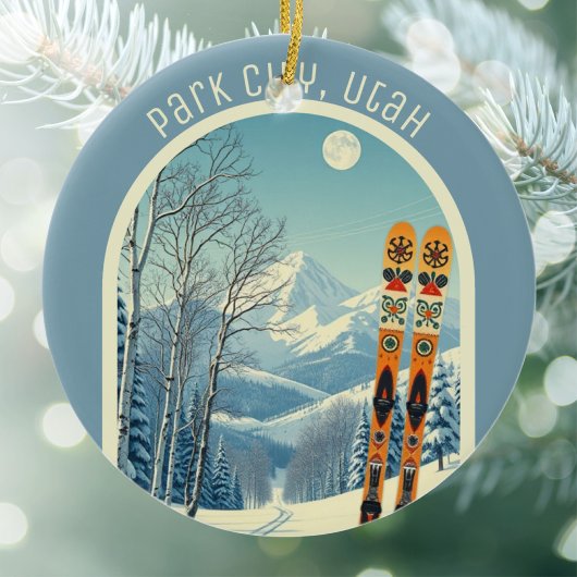 Park City Utah ski souvenir  Keramisch Ornament
