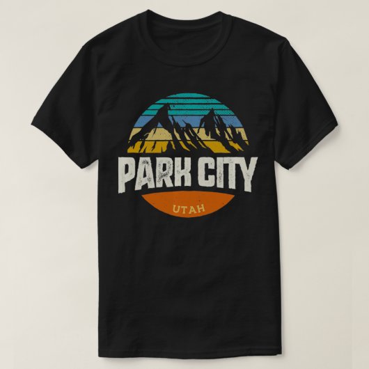 Park City Utah Ski Souvenirs Mountain T-shirt (Design voorkant)