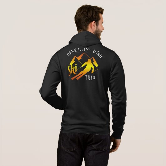 Park City Utah Ski Trip Adventures Skiing Group Hoodie (Achterkant volledig)