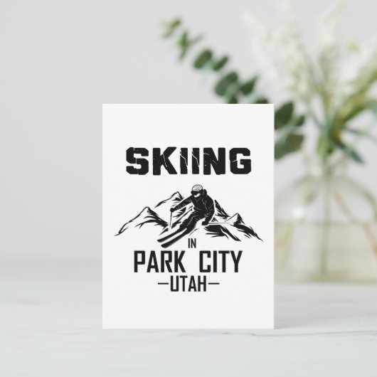 Park City Utah skiën Briefkaart (Staand voorkant)